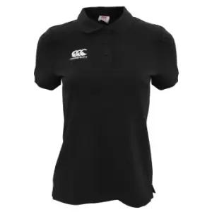 Image of Canterbury Womens/Ladies Waimak Short Sleeve Pique Polo Shirt (10) (Black)