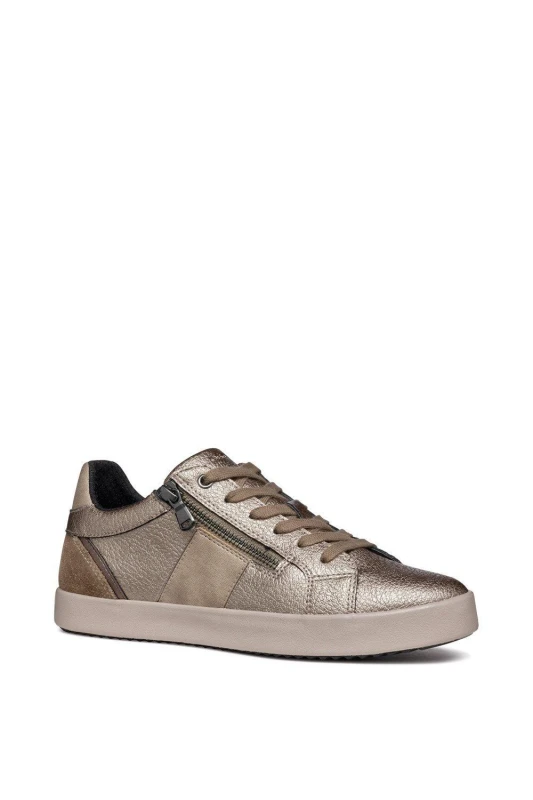 Image of Geox Womens D BLOMIEE E SNEAKERS in Taupe Size: 5 Taupe Female 5