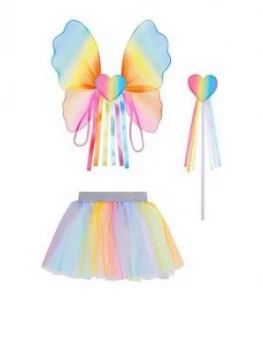 image of Accessorize Girls Over The Rainbow Dress Up Set - Multi