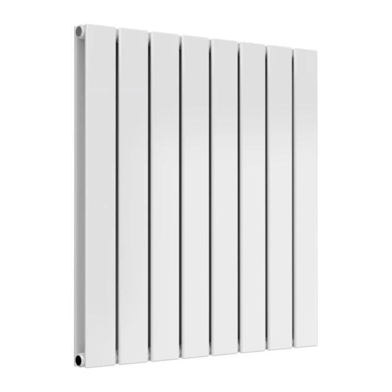 Image of Bathroom Kingdom Flat White Double Flat Panel Horizontal Radiator 600x588 White Unisex