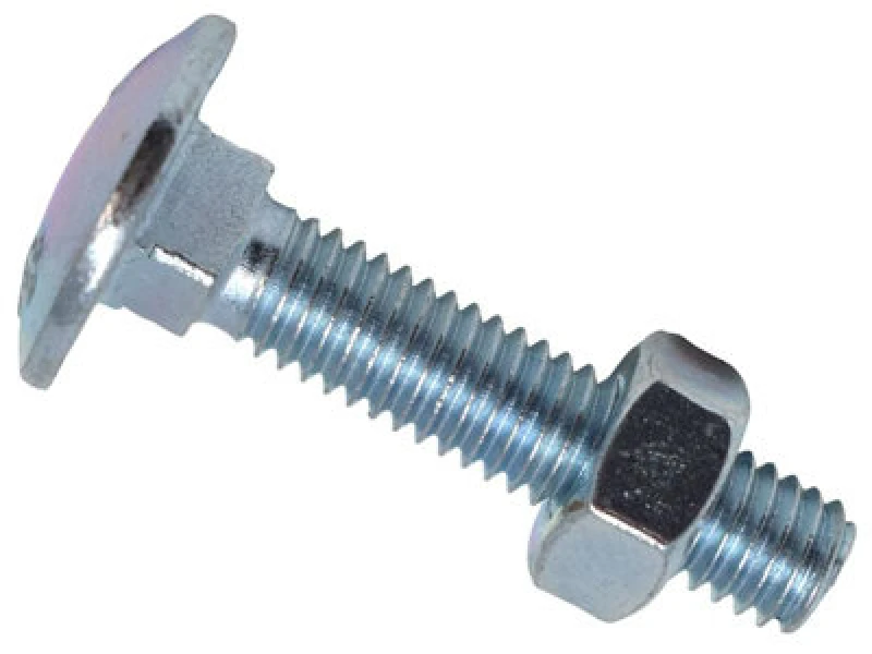 Image of Metalmate Memcsx0630 Cup Square Hex Bolt & Nut Zp M6 X 30mm Box 50 Memcsx0630