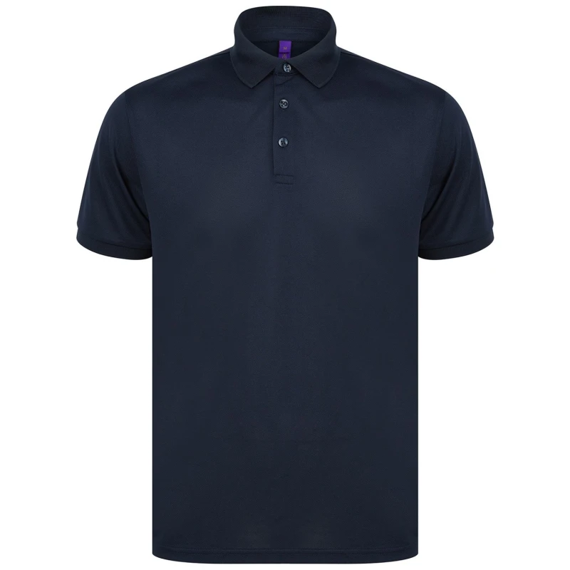 Image of Henbury Mens Polo Shirt in Navy Size: XS Navy Male XS