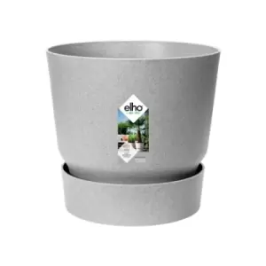 image of Elho Greenville 40cm Round Plastic Ourdoor Plant Pot - Living Concrete