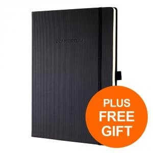 Image of Sigel Conceptum Notebook Hard Cover Ruled Numbered 194pp A5 Blk