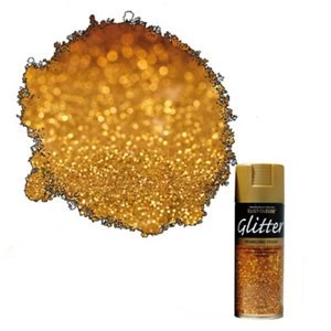 Image of Rust-Oleum Gold glitter effect Multi-surface Spray Paint 400ml