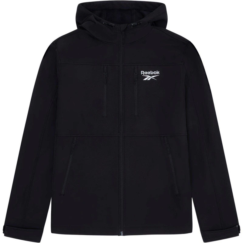 Image of Reebok Men Softshell Jacket in Black Size: Small Black S Male 5063347795515