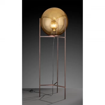 Image of Wofi Ronda Floor Lamp - Antique Brown