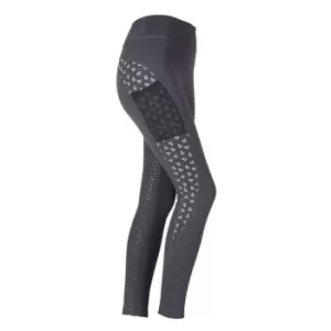 Image of Aubrion Coombe Riding Tights (Reflective) - Junior - Black