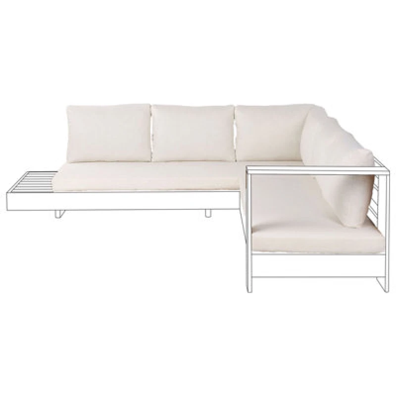 Image of Beliani Outdoor Cushion Cover Set Marettimo Off-White