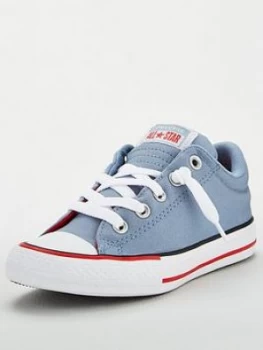 Image of Converse Chuck Taylor All Star Street Varsity Slip-On Childrens Trainers - Grey/White