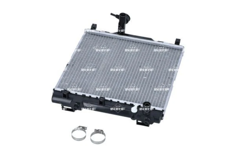 Image of NRF 58353 Engine radiator EASY FIT Brazed cooling fins, Aluminium, with mounting parts Aluminium Radiator,engine cooling (470)