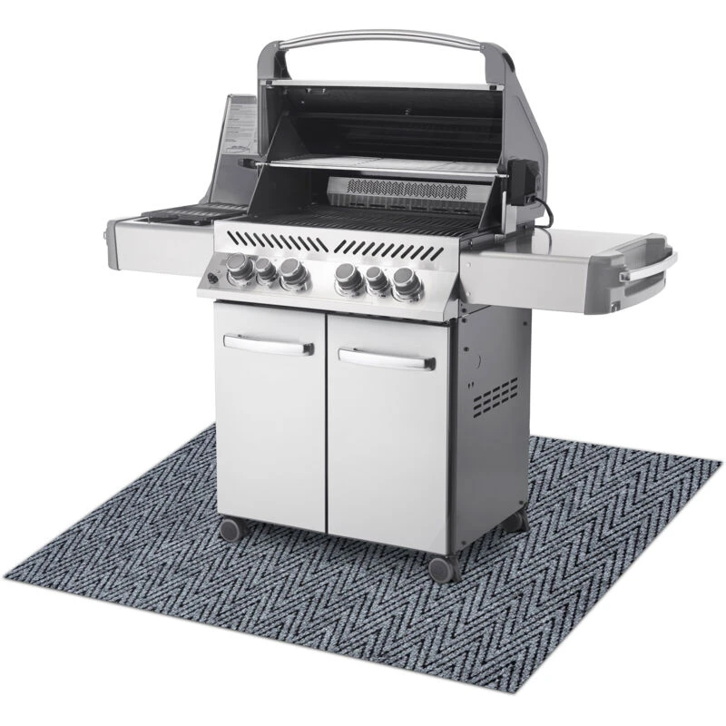 Image of RUGSX Magnus 2954 protective grill mat for terrace, outdoor - grey grey 100x120cm @234446