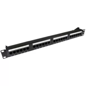 image of TruConnect 16-1745 24 Port CAT 5e Unshielded Patch Panel 1U 19"