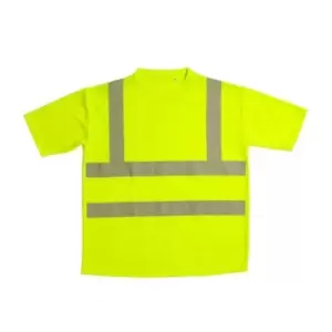 Image of Warrior Unisex Adult Hi-Vis T-Shirt (3XL) (Fluorescent Yellow)