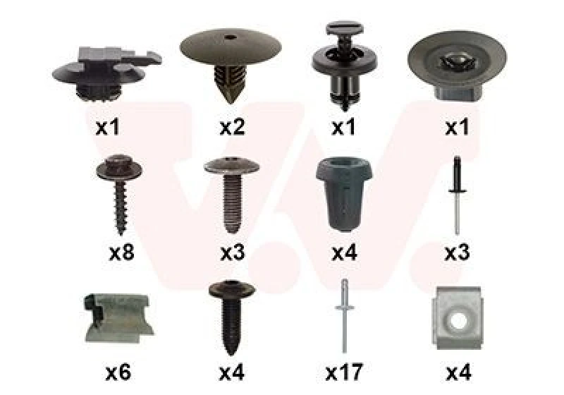 Image of VAN WEZEL Mounting Kit, bumper VAN WEZEL 1506794