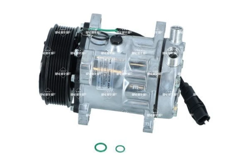 Image of NRF 32706 AC Compressor EASY FIT PAG 46, with PAG compressor oil, with gaskets/seals Compressor,air conditioning (447)