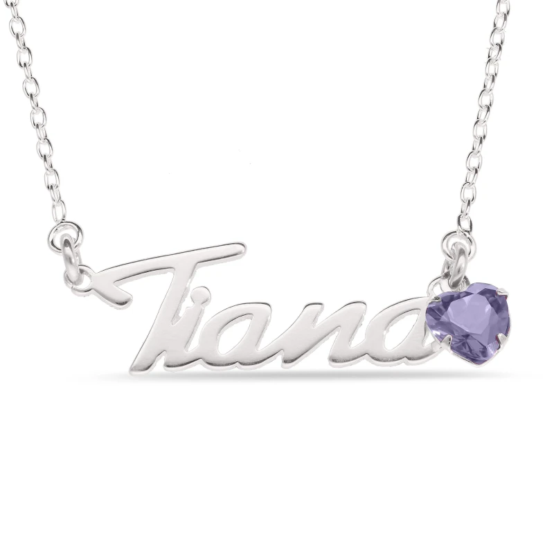 Image of Be You Sterling Silver June CZ Birthstone Pendant Silver female One Size