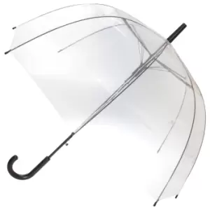 image of X-Brella Unisex Adults 23" Clear Canopy Stick Umbrella (One Size) (Clear/Black)