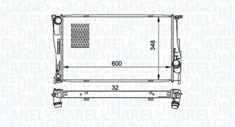 Image of MAGNETI MARELLI Engine radiator MAGNETI MARELLI 350213157500
