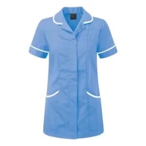 Image of Ladies Tunic Concealed Zip Size 20 Hospital Blue/White