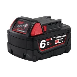Image of Milwaukee Power Tools M18 B6 REDLITHIUM-ION Slide Battery Pack 18V 6.0Ah Li-ion