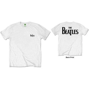 Image of The Beatles - Drop T Logo Mens Large Short Sleeve T-Shirt - White