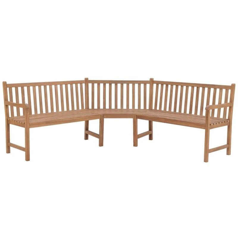 Image of VIDAXL Garden Corner Bench 185x185x90cm Solid Teak Wood Vidaxl 8720286597361