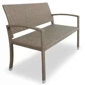 Image of Poly Rattan Garden Bench Cream 4x1.8x3ft