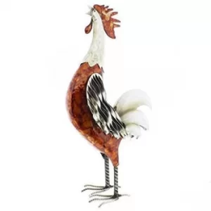 image of Country Living Hand Painted Metal Cockerel