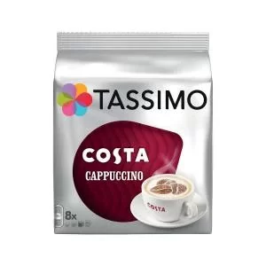 Image of Tassimo Costa Cappuccino Coffee Pack of 8 Pods