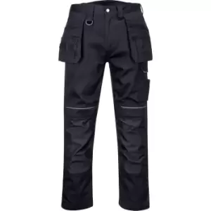 Image of Portwest PW34 Hi Vis Work Trousers Black 30" 31"