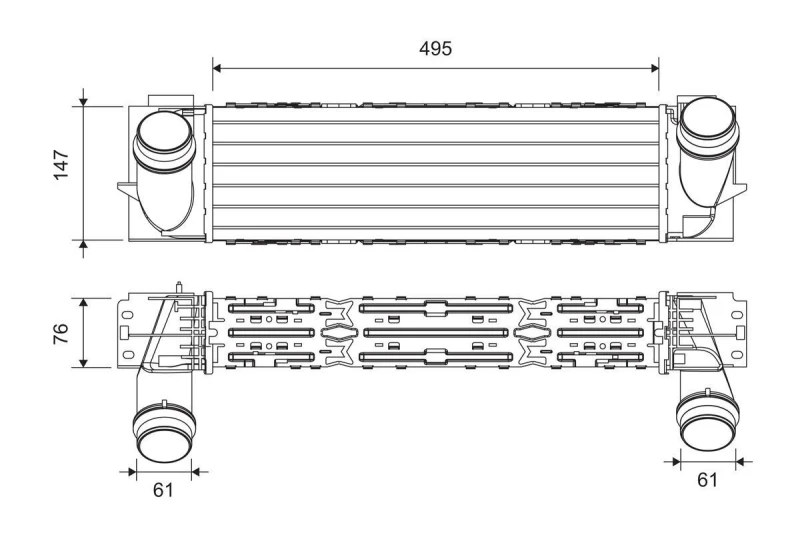 Image of Intercooler VALEO 818252