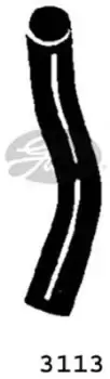 Image of Curved Radiator Hose 255mm X 31 Gates 3113