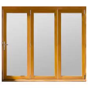 Image of Jeld-Wen Kinsley Finished Solid Hardwood Patio Bifold Door Set Golden Oak - 2094 x 1794 mm