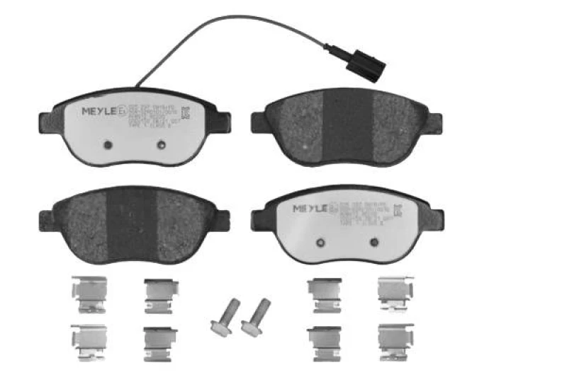 Image of MEYLE 025 237 0919/PD Brake pad set Front Axle, incl. wear warning contact, with accessories, MEYLE-PD Quality, with brake caliper screws Brake Pad S