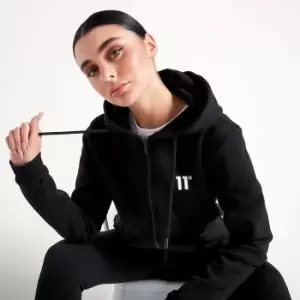 Image of Womens Core Full Zip Hoodie - Black - UK 12