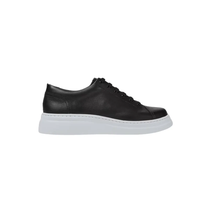 Image of Camper Runner Up K200508 Leather Womens Low Top Trainers - Black White - Size:UK 2