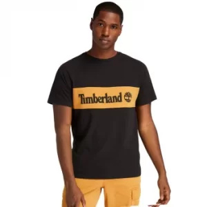 Image of Timberland Cut-and-sew T-Shirt For Men In Black Black, Size L