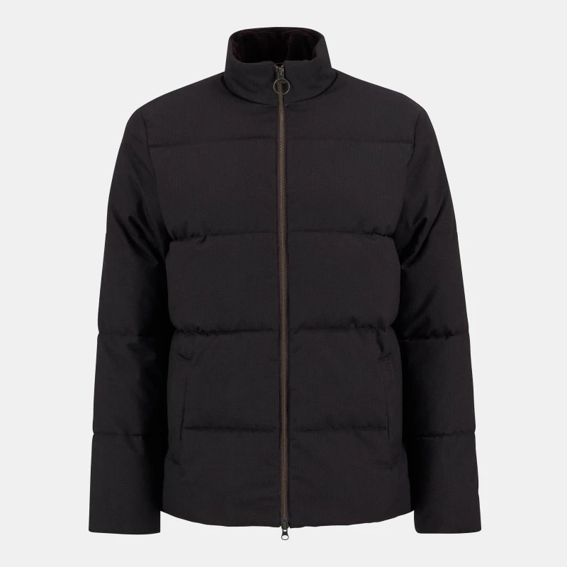Image of Barbour Mens Northwood Quilted Long Sleeve Medium Puffer Jacket Dark Oak male 2XL