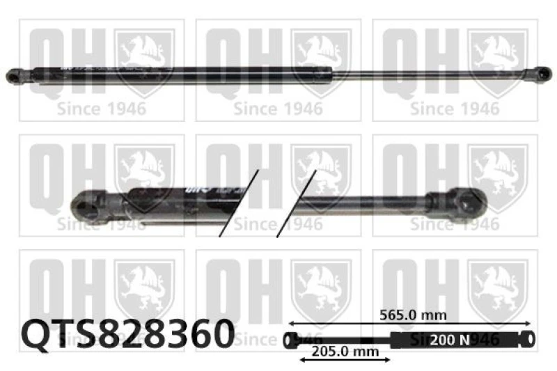 Image of QUINTON HAZELL Gas Spring, convertible top QUINTON HAZELL QTS828360