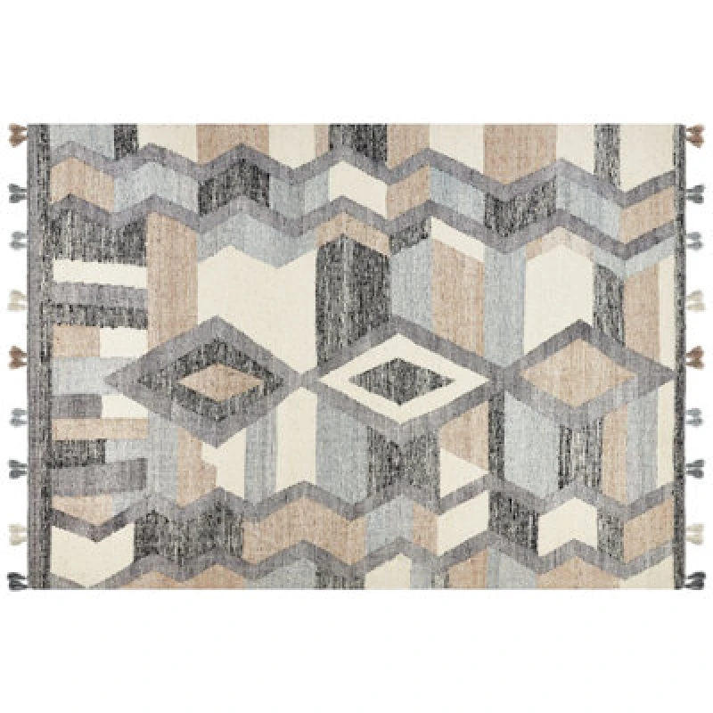 Image of Beliani Rug Aygezard Multicolour 200 X 300 Cm Wool Kilim