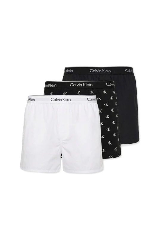Image of Calvin Klein Mens Boxer Slim 3Pk Diamond Logo Multi Size: Small Multicolor Male S