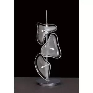 Image of Otto Table Lamp 3 Bulbs G4, polished chrome / frosted glass