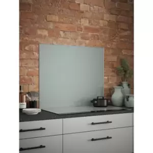 Image of Splashback - Slate Grey Glass Kitchen 900mm x 750mm - Grey