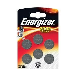 Image of Energizer CR2032 3V Lithium Coin Battery 1 x Pack of 6 E300303700