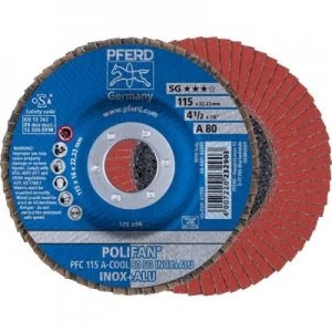 image of PFERD 67758115 POLIFAN-serrated washer PFC115A-COOL 80SG INOX + ALUMINUM Diameter 115mm 10 pc(s)