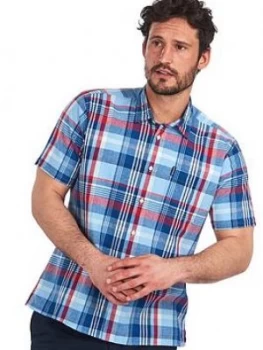 Image of Barbour Barbour Linen Mix Stripe Short Sleeve Shirt