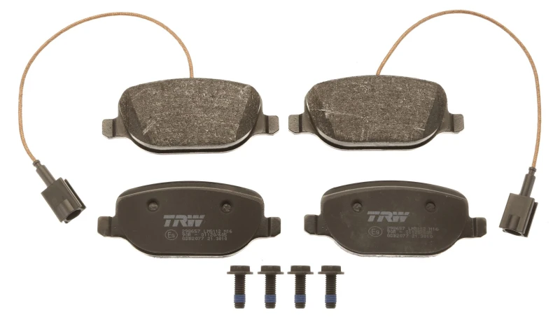 Image of TRW GDB2077 Brake pad set incl. wear warning contact, with brake caliper screws Brake Pad Set,disc brake (402)