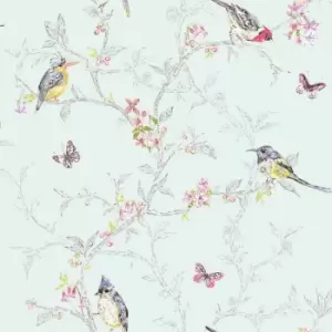 Image of Holden Decor Phoebe Soft Teal Wallpaper