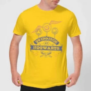 Image of Harry Potter Quidditch At Hogwarts Mens T-Shirt - Yellow - XL